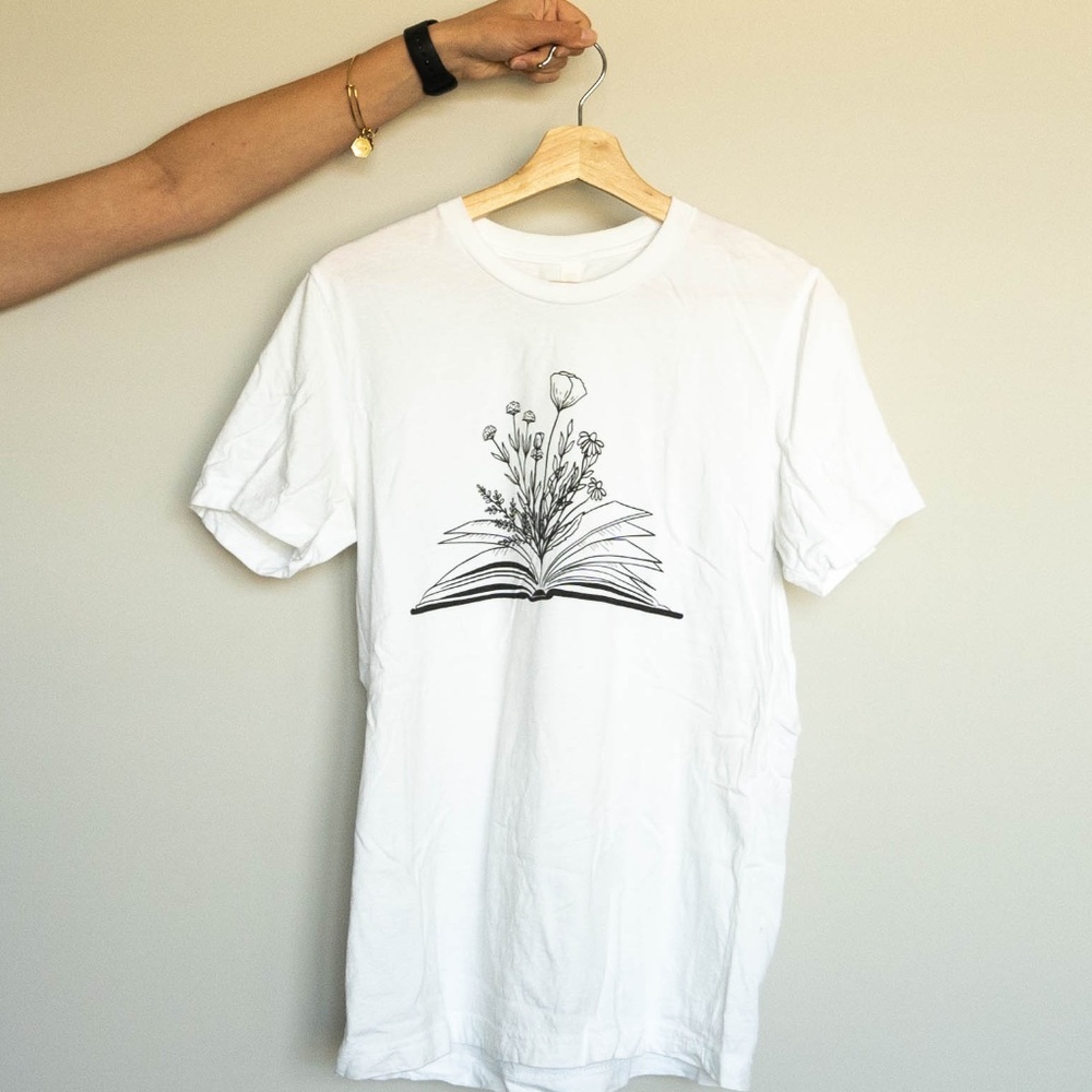 Flower-Book Graphic Tee